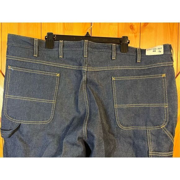 Vintage Big Mac Work Wear Carpenter Blue Denim Jeans Men’s Size 46 NWT (1862) - Picture 4 of 5